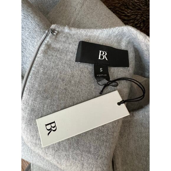 NEW Banana Republic Aike Wool Mini Sheath Dress Small - Heather Grey; Minimalist - Picture 14 of 16